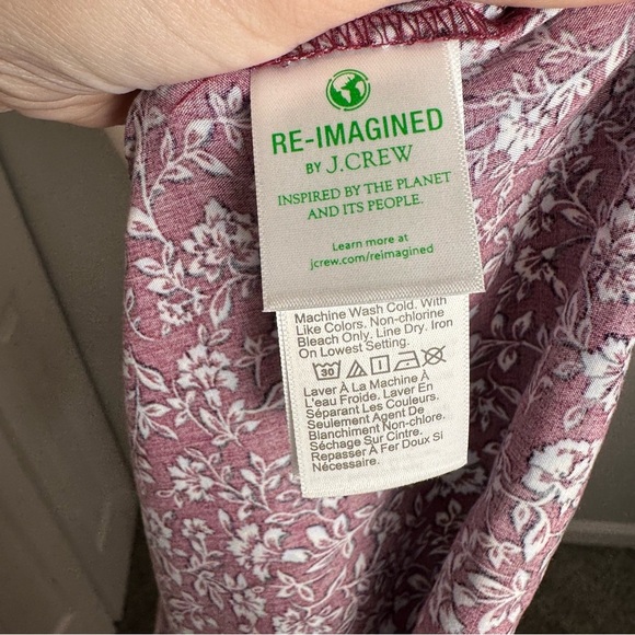 J. Crew Floral Burgundy Blouse - Picture 6 of 7